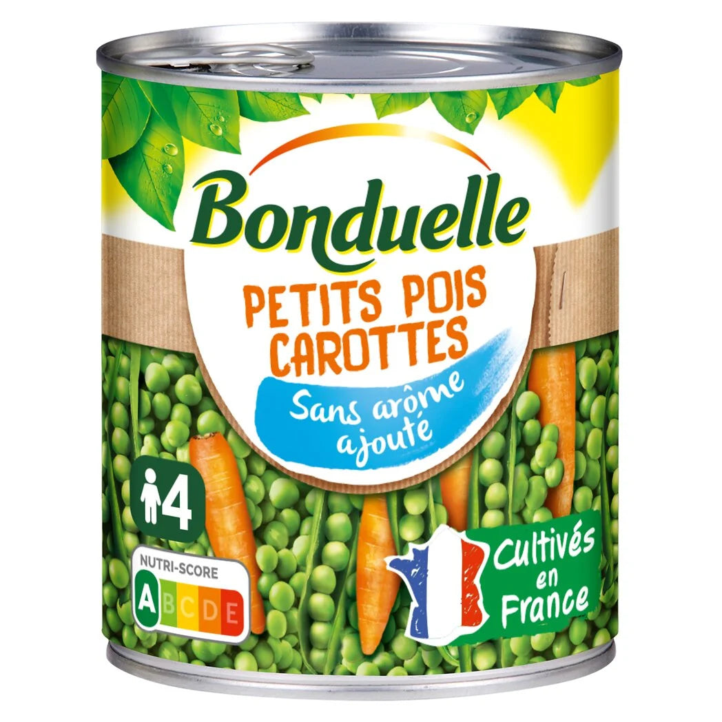 BONDUELLE Junge Erbsen & Karotten ohne Zusatz von Aromen 530g