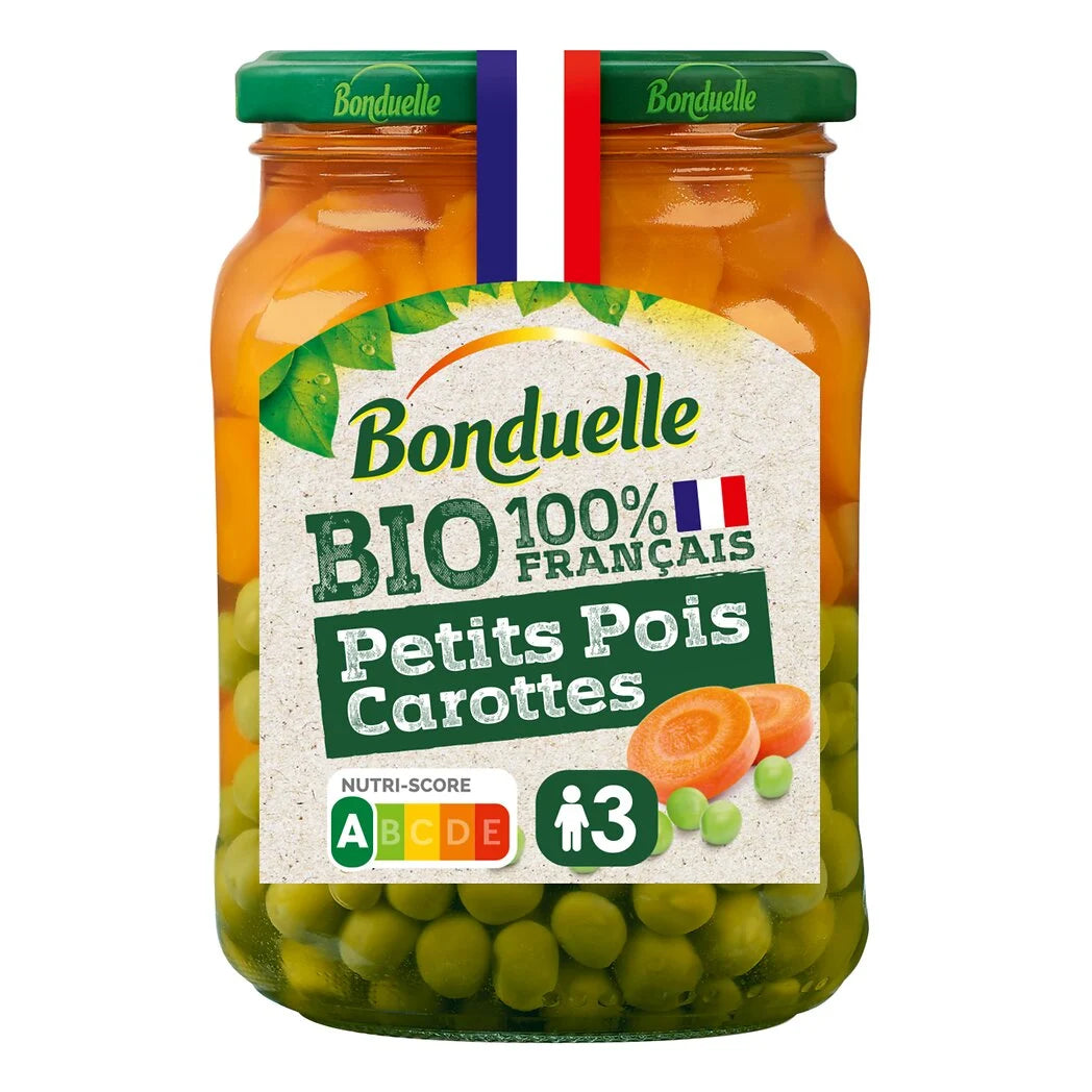 BONDUELLE Junge Erbsen & Karotten BIO 360 g
