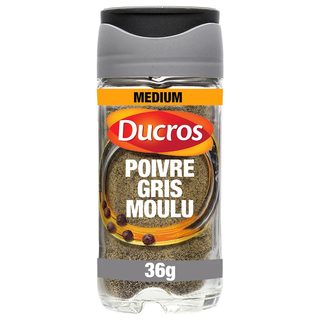 DUCROS Gemahlener grauer Pfeffer mittel N°7 36G