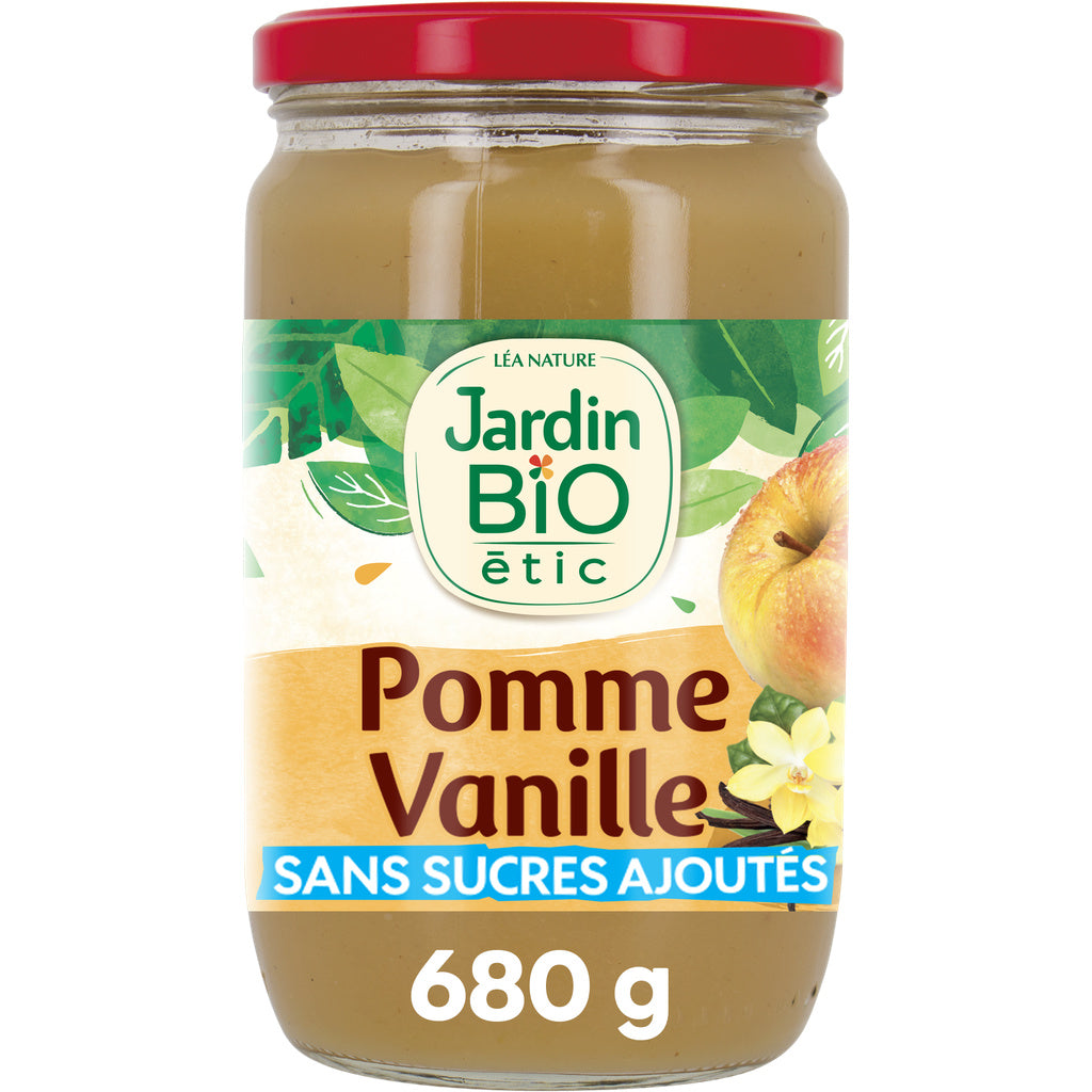 JARDIN BIO Organic Apple Bourbon Vanilla Purée 680g