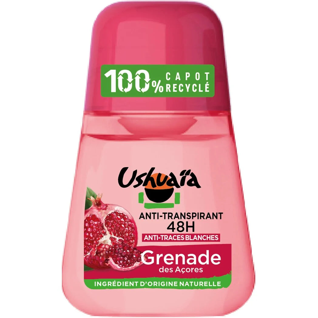 USHUAIA Déodorant anti-transpirant 48h anti traces blanches grenade du Maroc 50ml