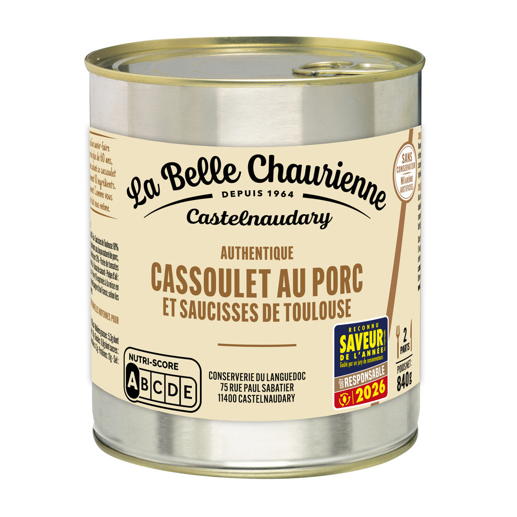 LA BELLE CHAURIENNE Cassoulet au porc cuisiné à la graisse de canard 840g