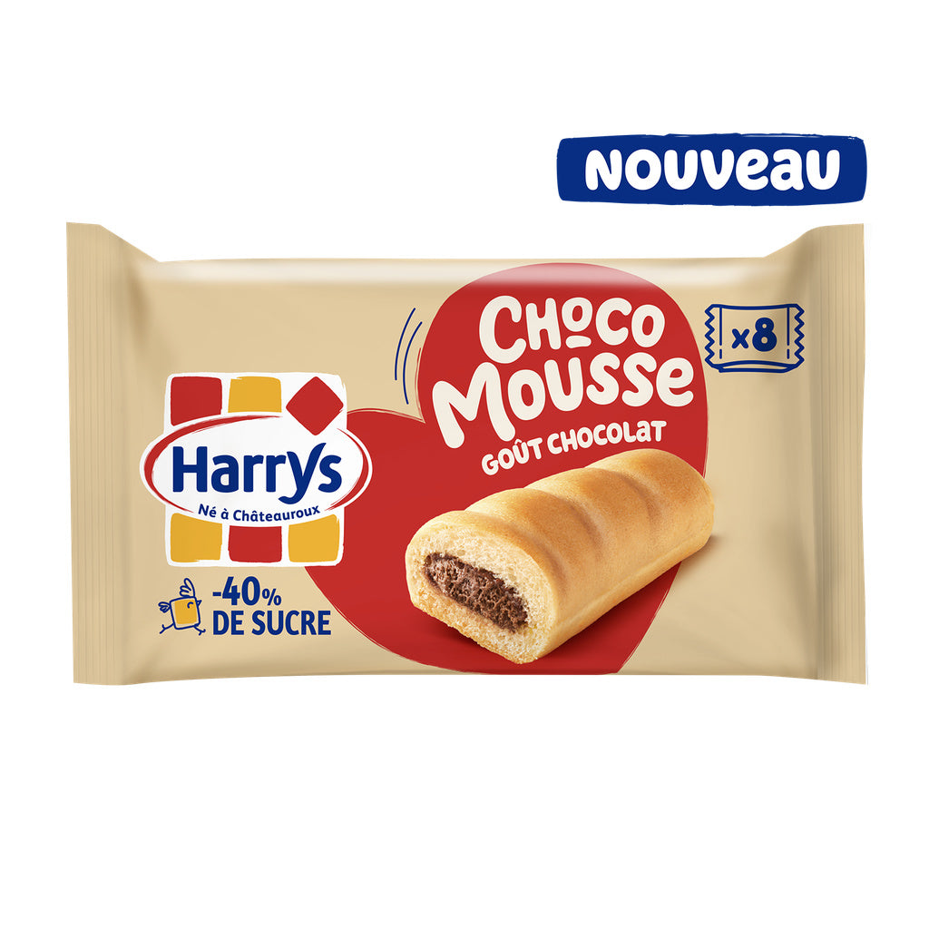 HARRYS Gâteaux fourrés au chocolat - Choco Mousse x8 - 280g