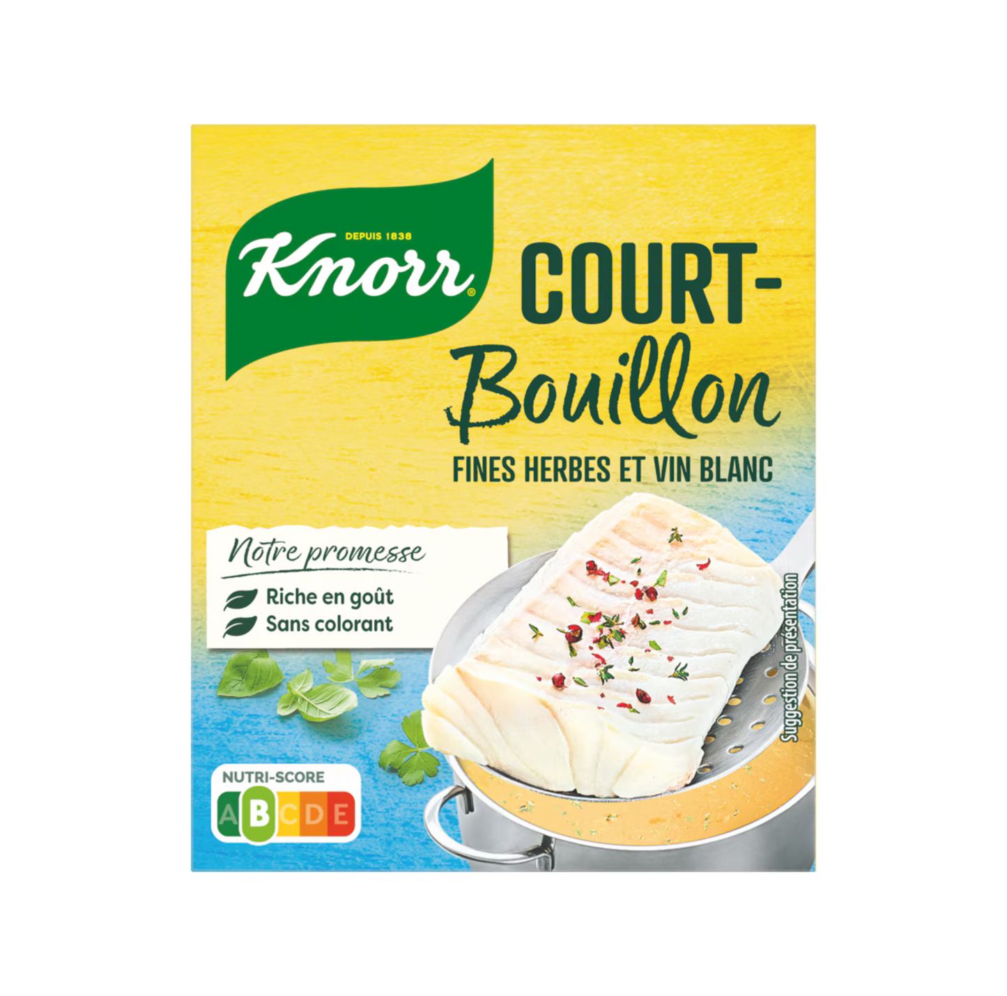 KNORR Fine Herbs and White Wine Court-Bouillon (9 Tablets x 11.9 g) 107g