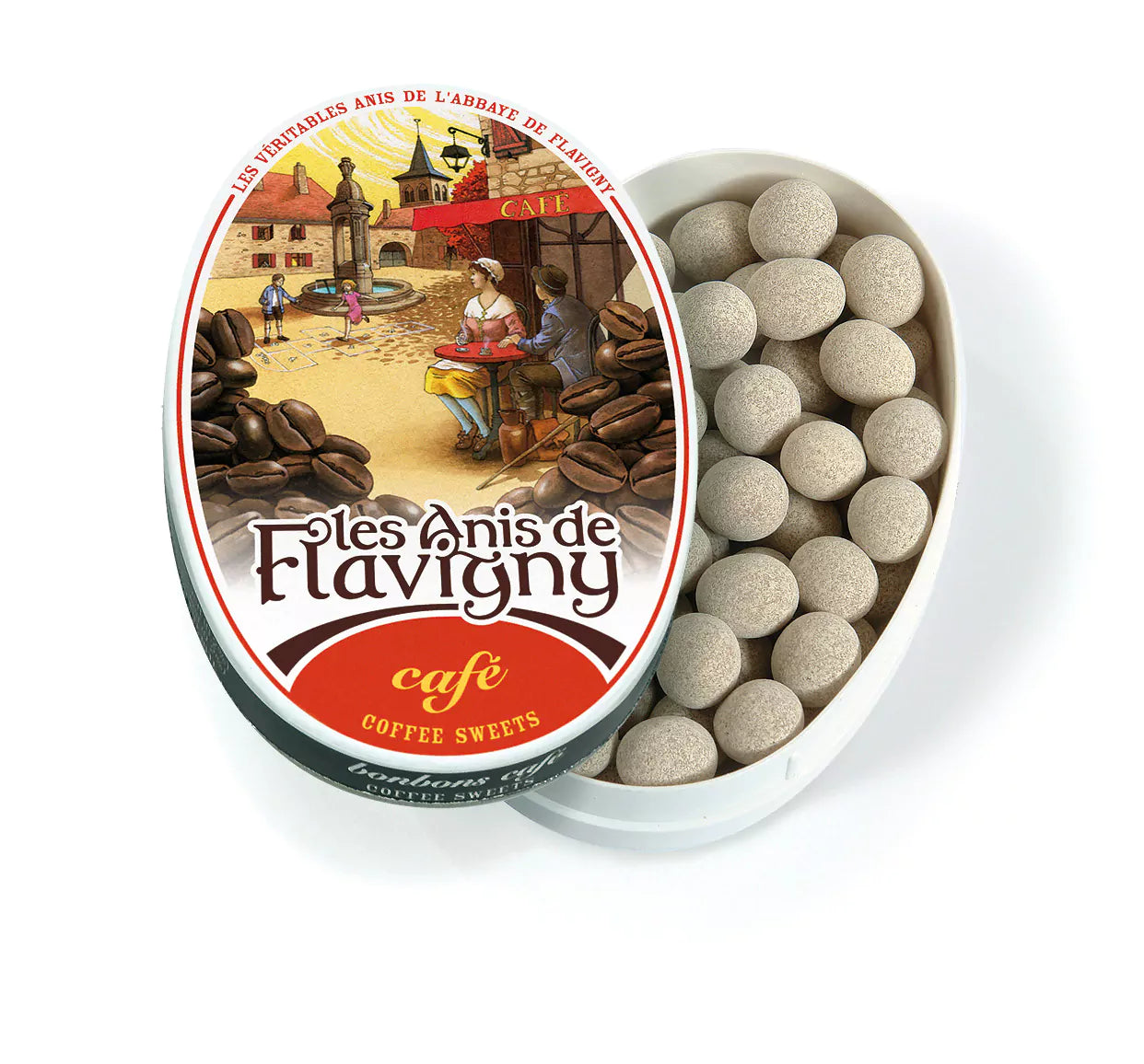 ANIS DE FLAVIGNY Oval Tin – Coffee Candies 50g