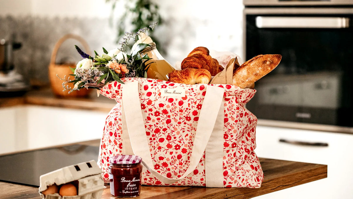 BONNE MAMAN Floral tote bag