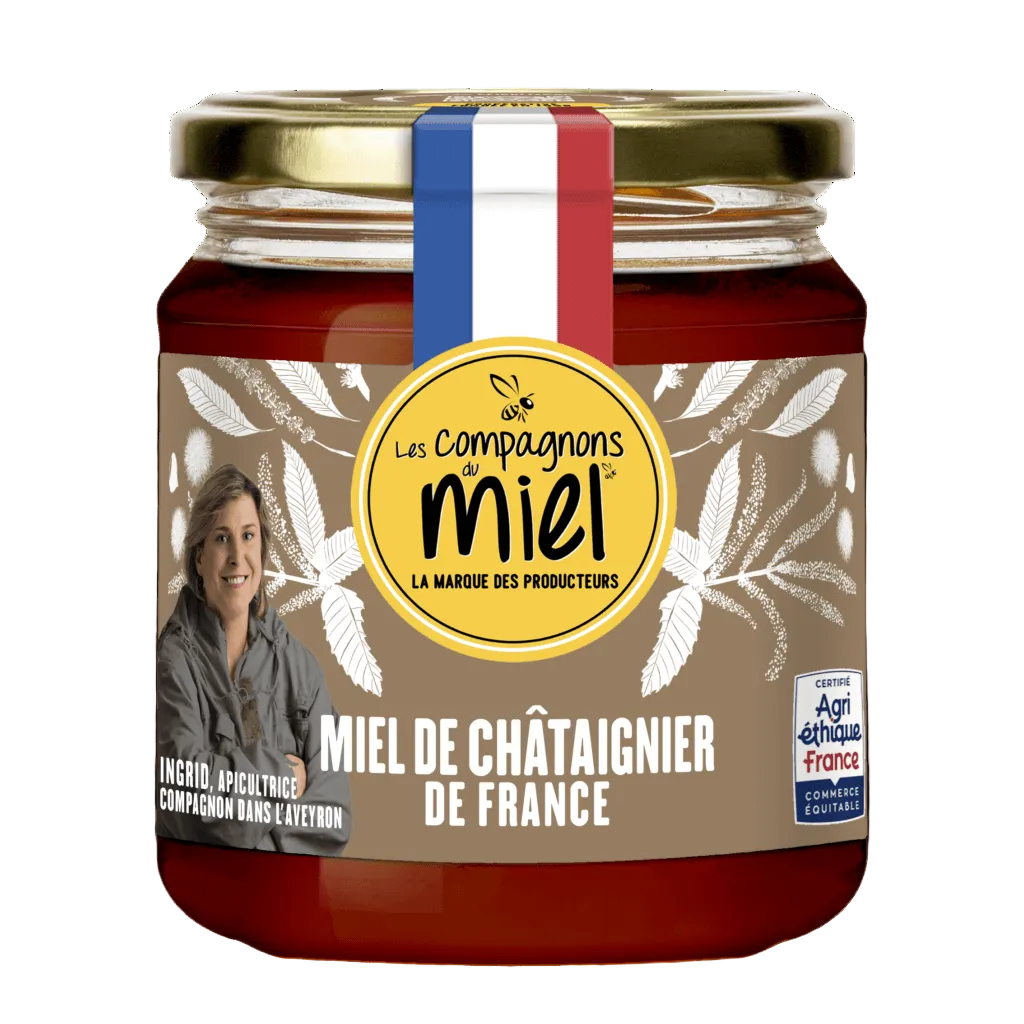 LES COMPAGNONS DU MIEL Miel de Châtaignier de France 375g