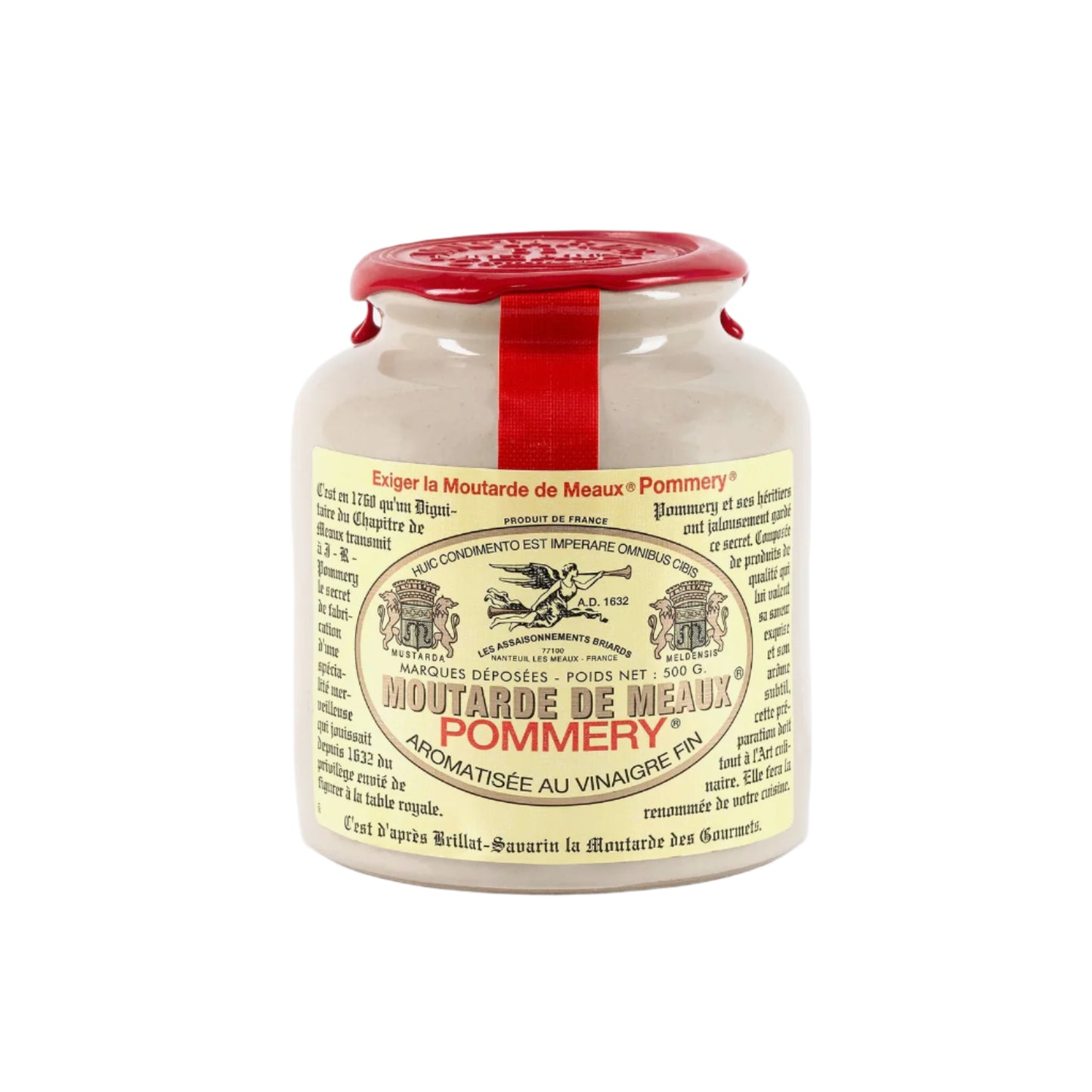 POMMERY Moutarde de Meaux Wax-Sealed 500g