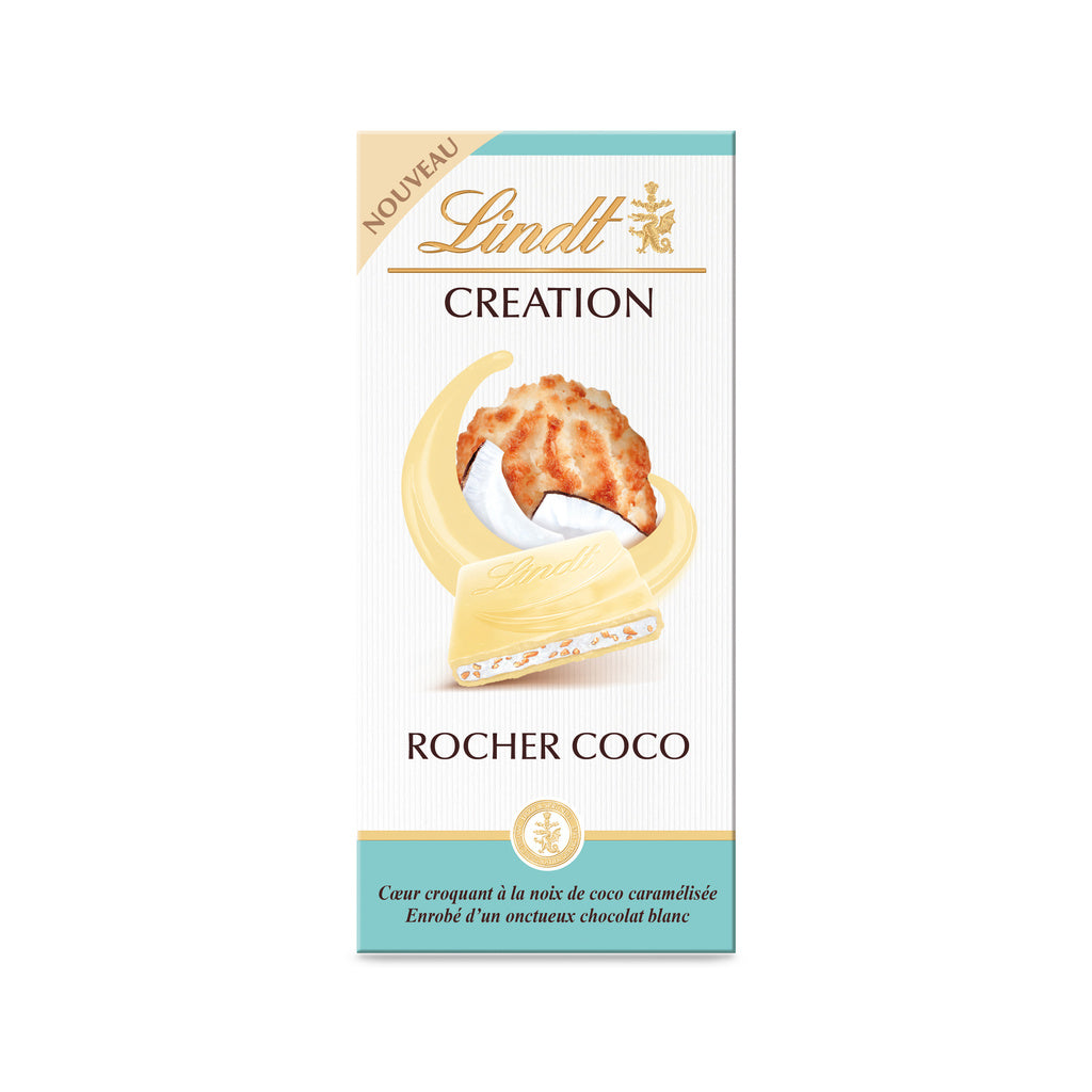 LINDT Chocolat rocher coco Création 145g