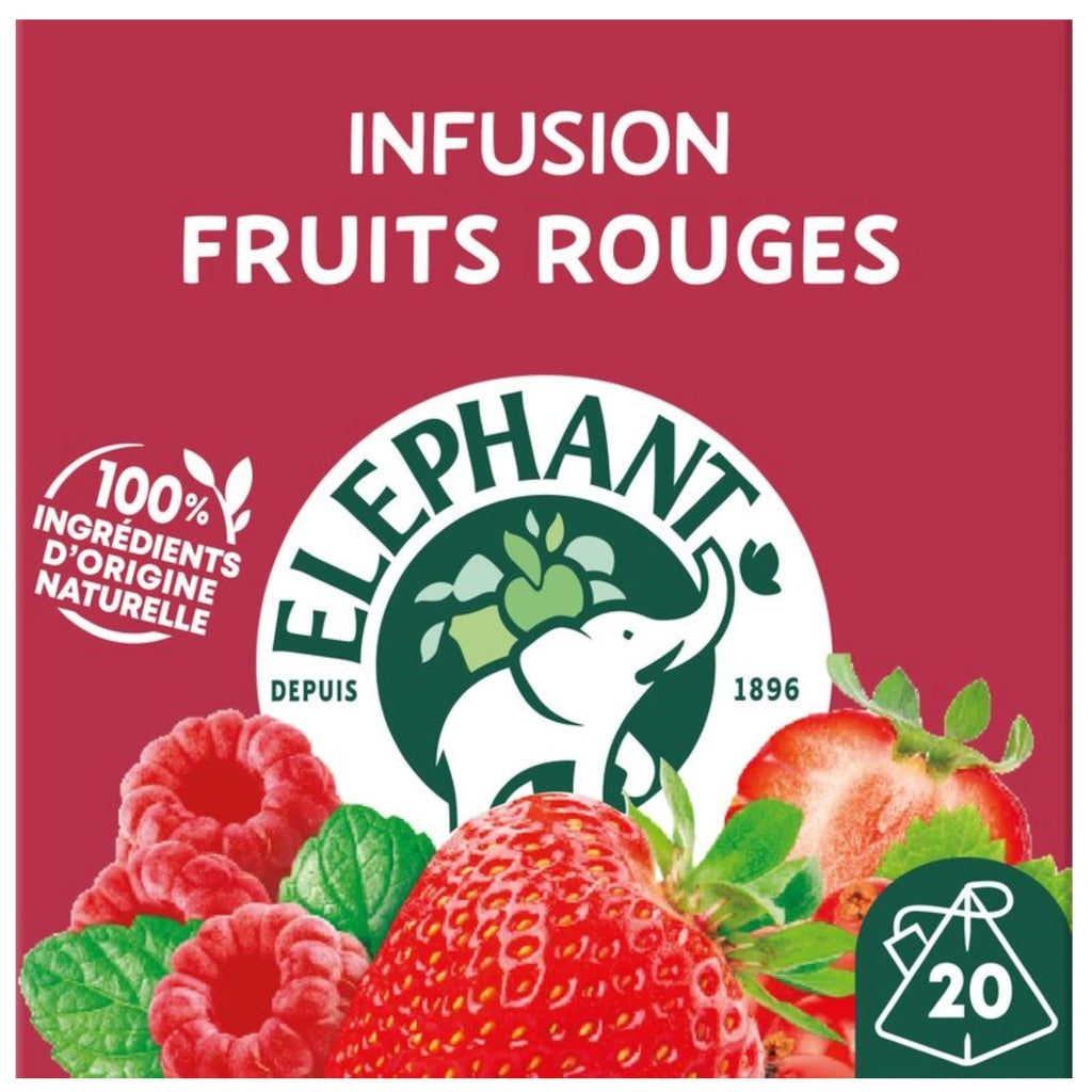 ELEPHANT Infusion fraise framboise groseille et menthe x20