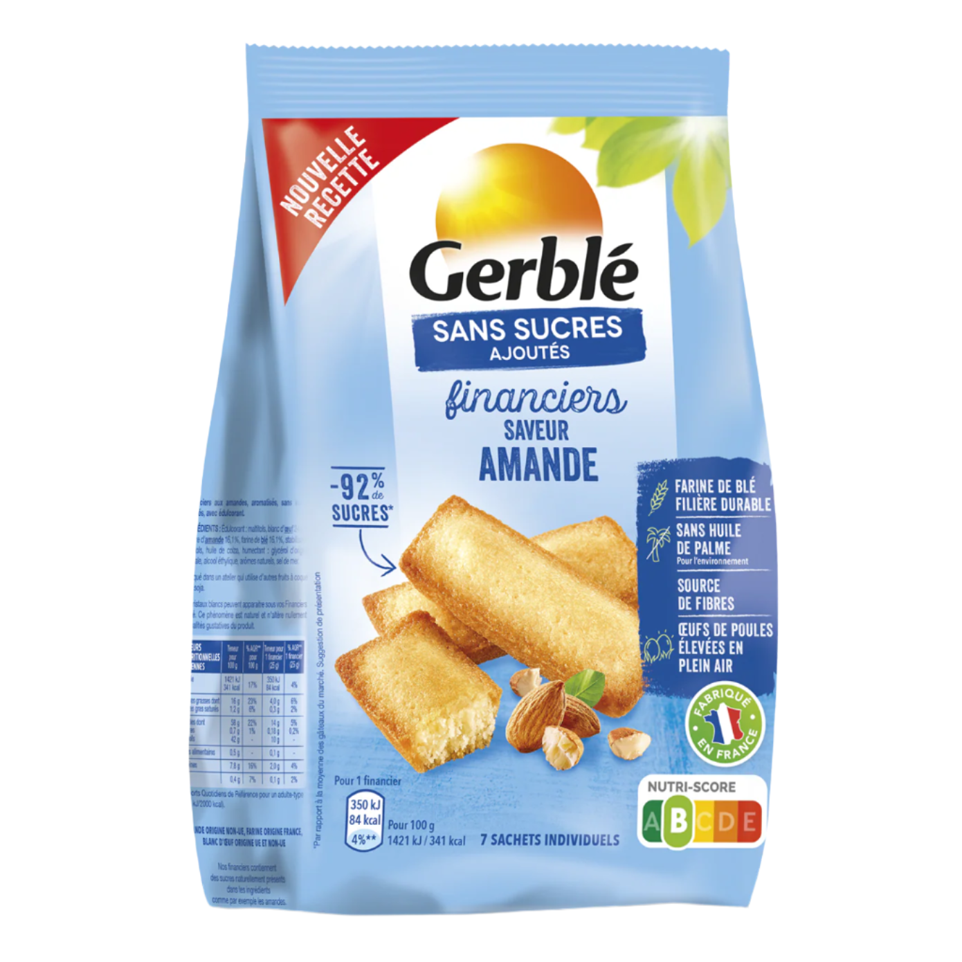 GERBLÉ Almond Financiers No Added Sugar 175g