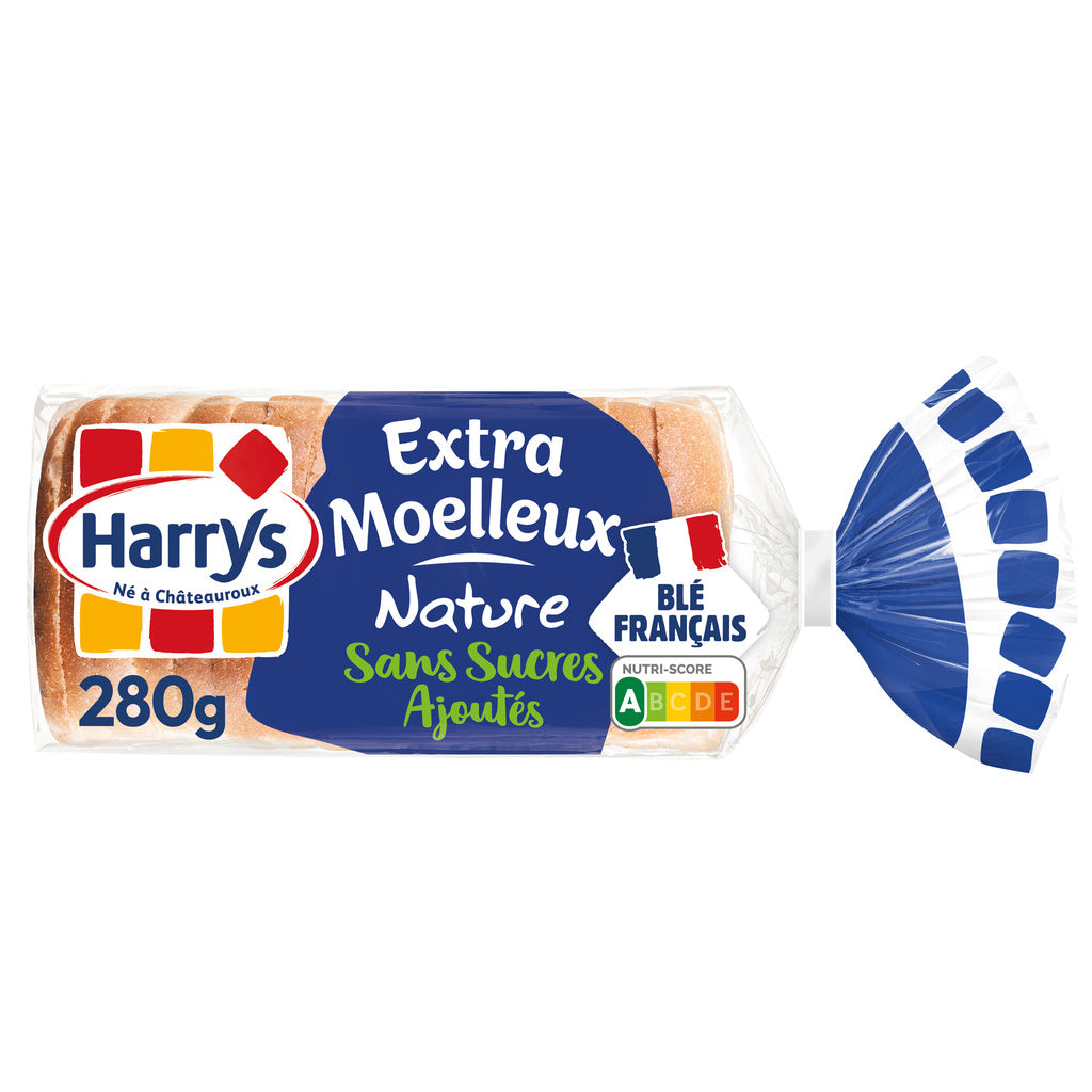 HARRYS Pain de mie extra moelleux nature sans sucres ajoutés x16 - 280g*