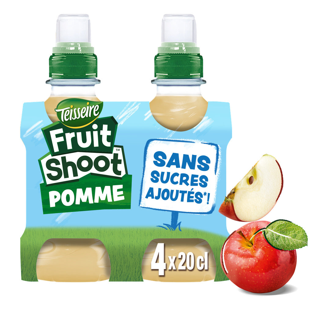 TEISSEIRE Fruit Shoot - Apfelsaftgetränk ohne Zuckerzusatz 4X20CL