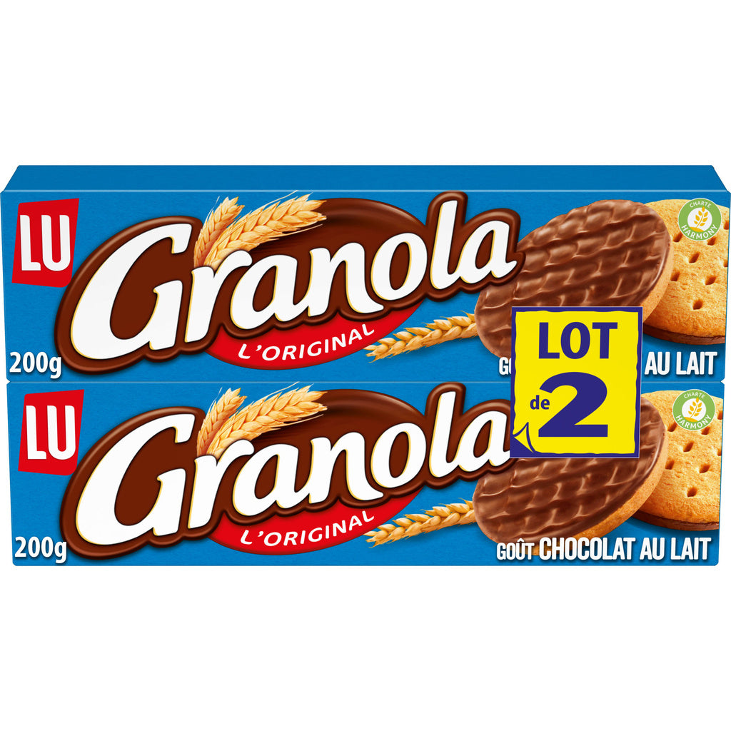LU Granola - Biscuits sablés au chocolat au lait L'Original 2x200g