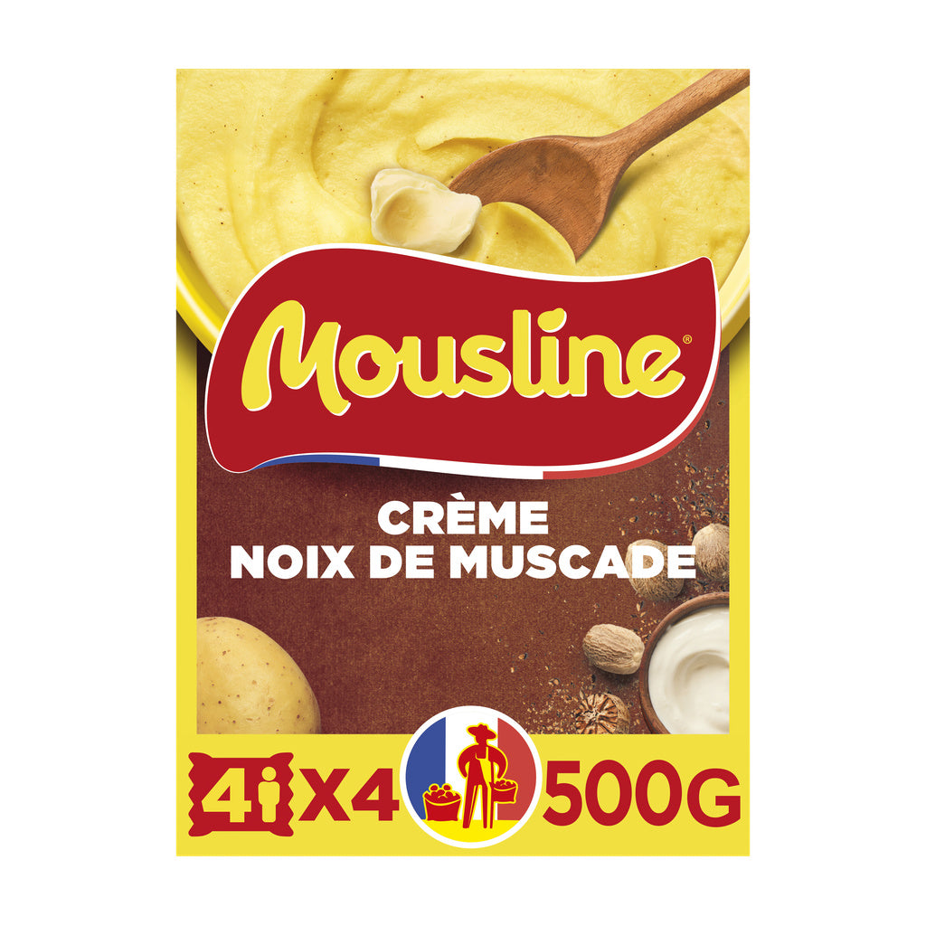 MOUSLINE Purée crème et noix de muscade 4x125g