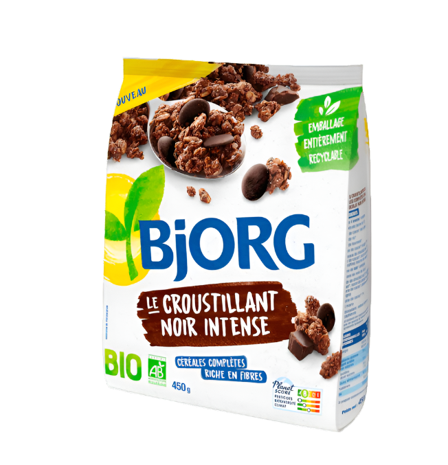 BJORG Le Croustillant Intense Dark Chocolate Cereal 450g