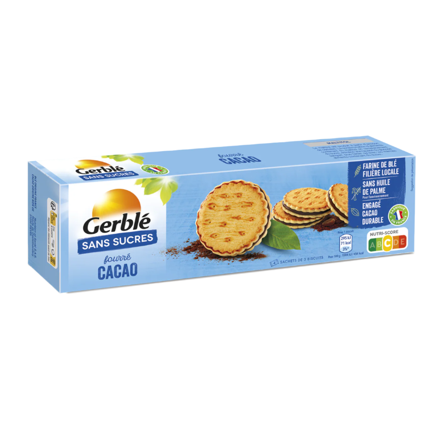 GERBLÉ Cocoa Filled Biscuits Sugar-Free 185g