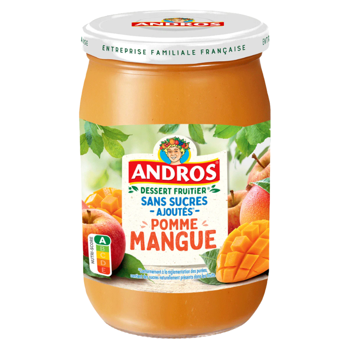 ANDROS Apple mango fruit dessert no added sugar 650g