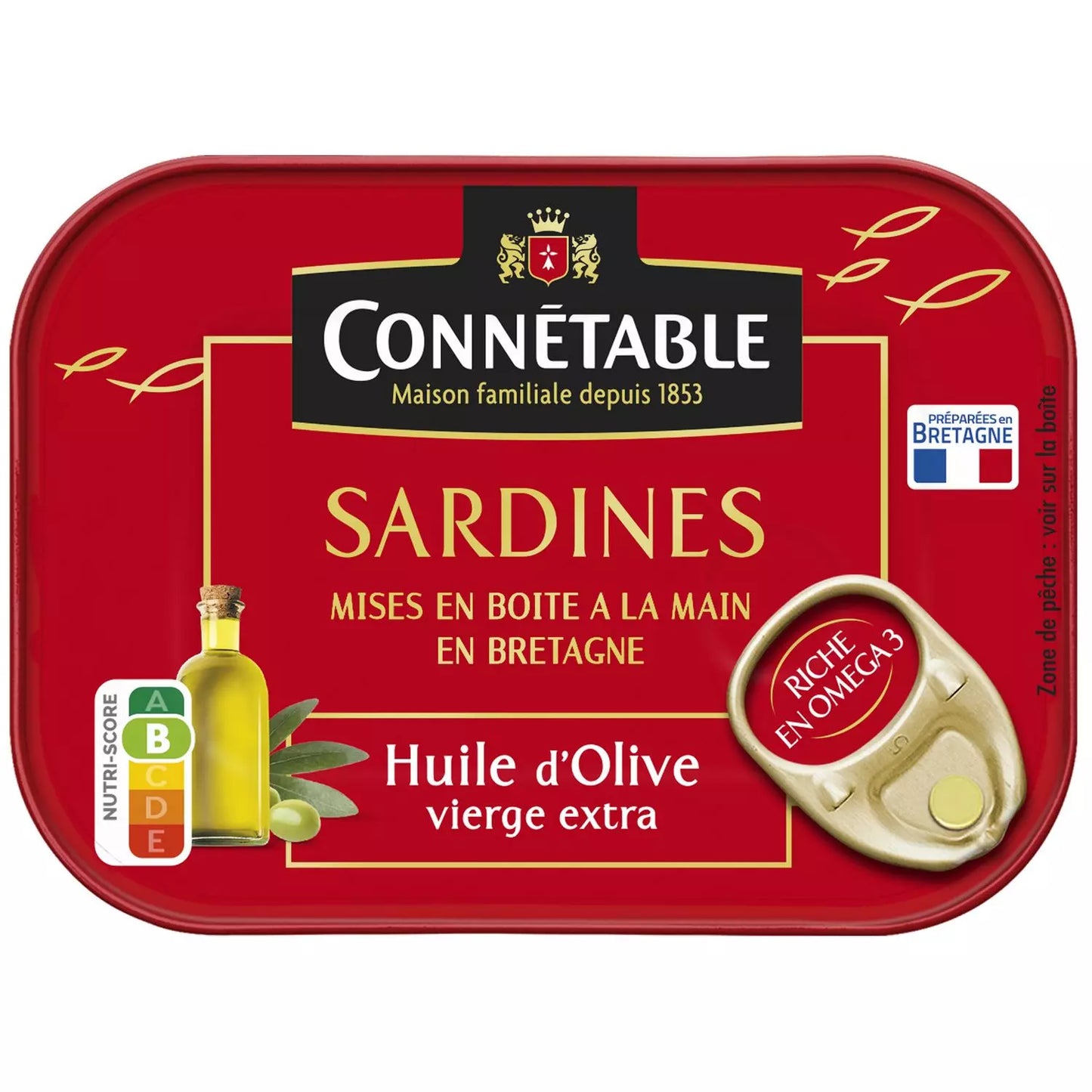 CONNETABLE Sardinen à l'Huile d'Olive Vierge 135g