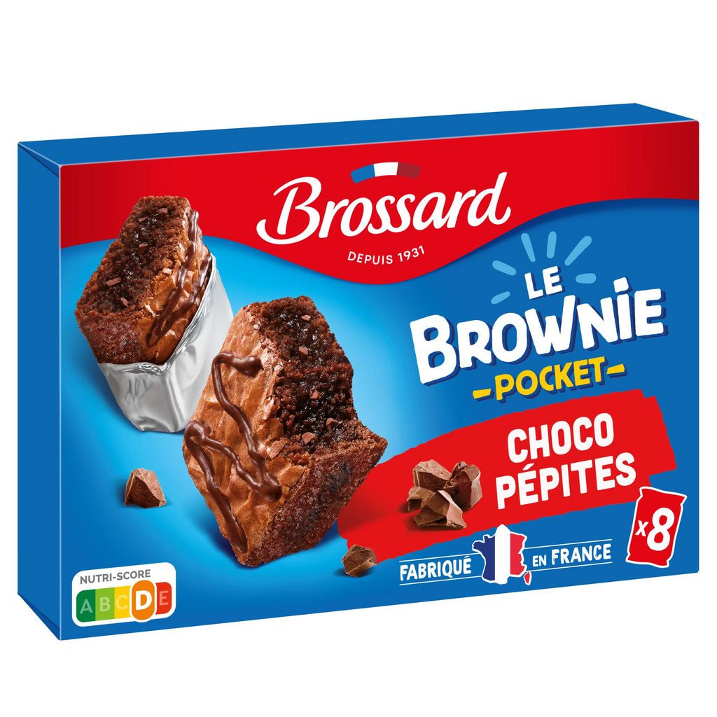 BROSSARD Mini brownie pocket choco pépites sachets individuels 240g