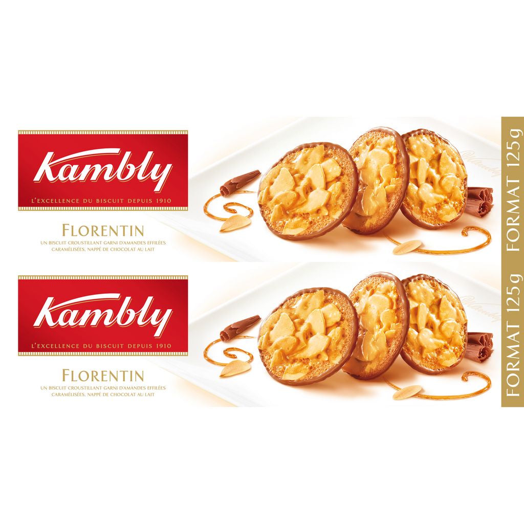 KAMBLY Florentin Milchschokolade und karamellisierte Mandeln 2x125g