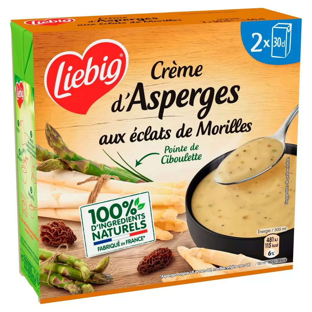LIEBIG Cream of Asparagus with Morel Pieces Soup (2x300ml) 600ml