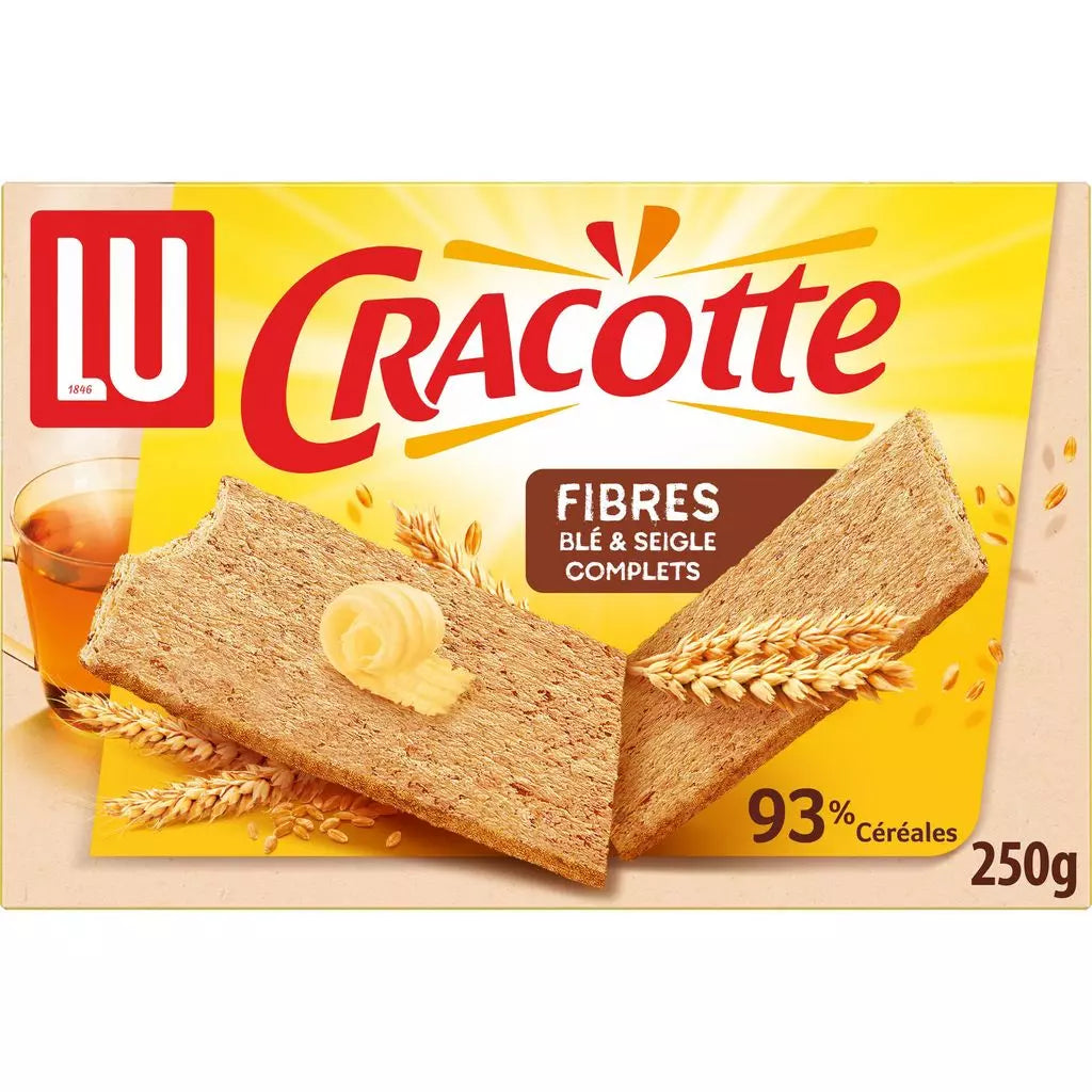 LU Cracotte Whole Wheat & Rye Fibre Crispbread – 250g