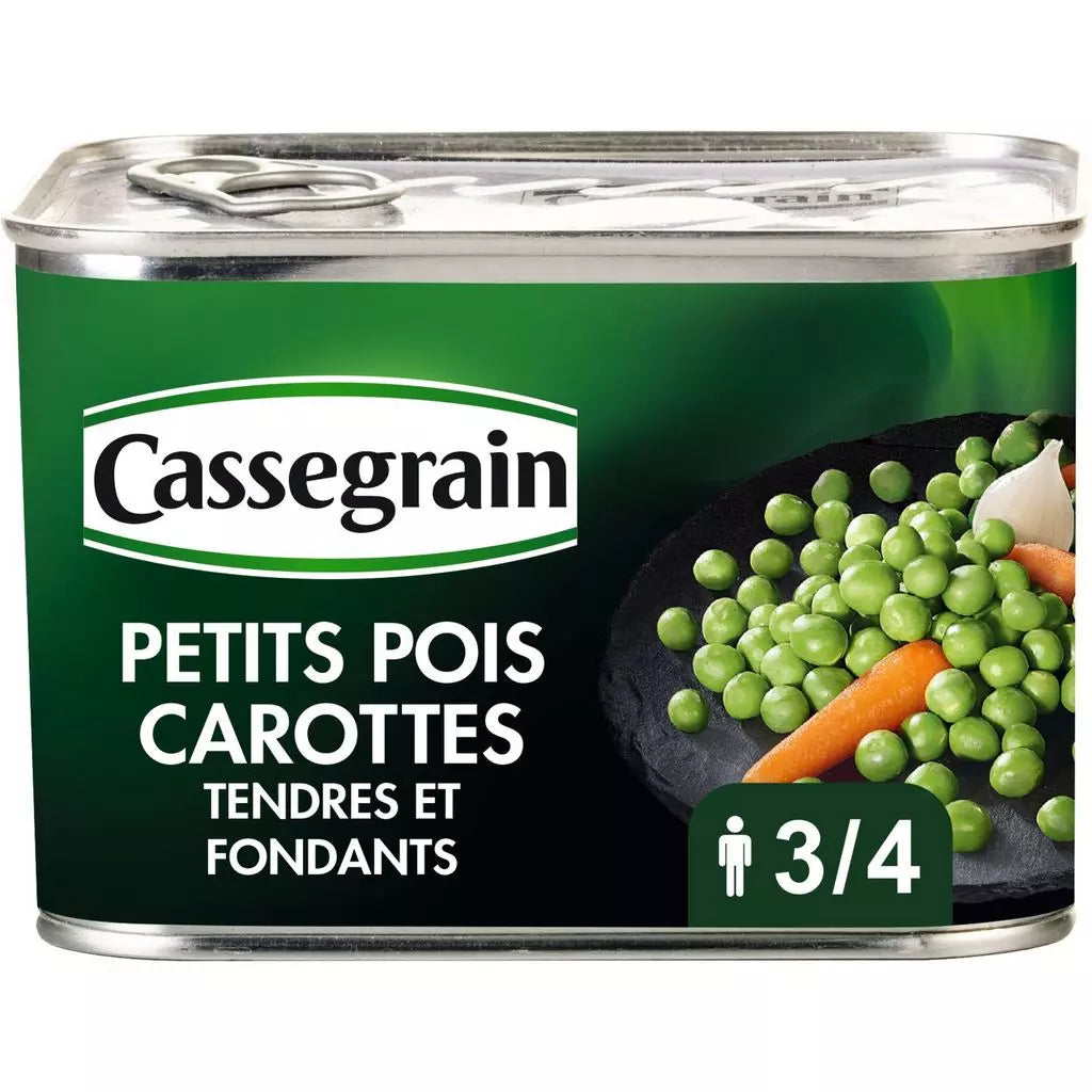 Cassegrain Petits Pois Carottes Tendres et Fondants 465g