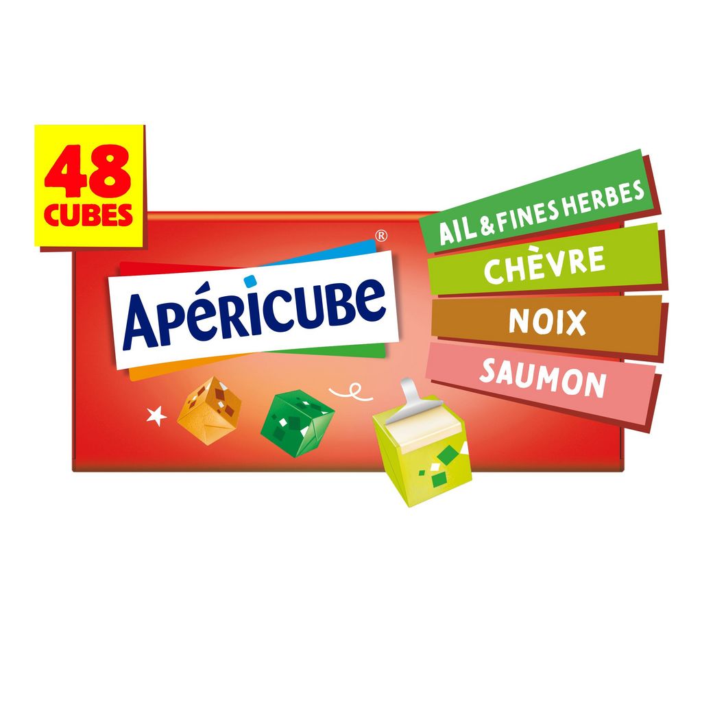 APÉRICUBE Cheese Appetizer Tonic Box of 48 Cubes – 250g