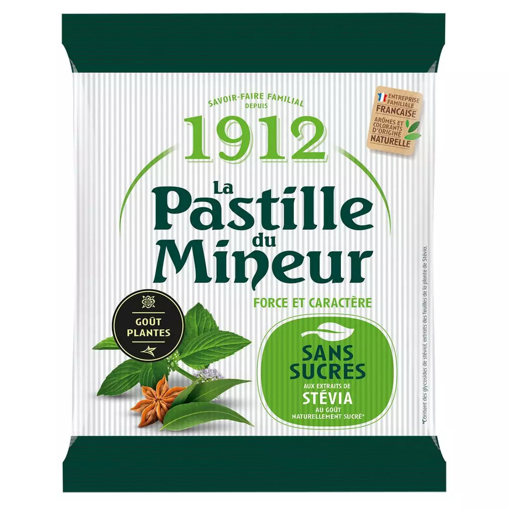 VERQUIN 1912 Miner's Lozenge Sugar-Free Candies with Plant Extracts 100g