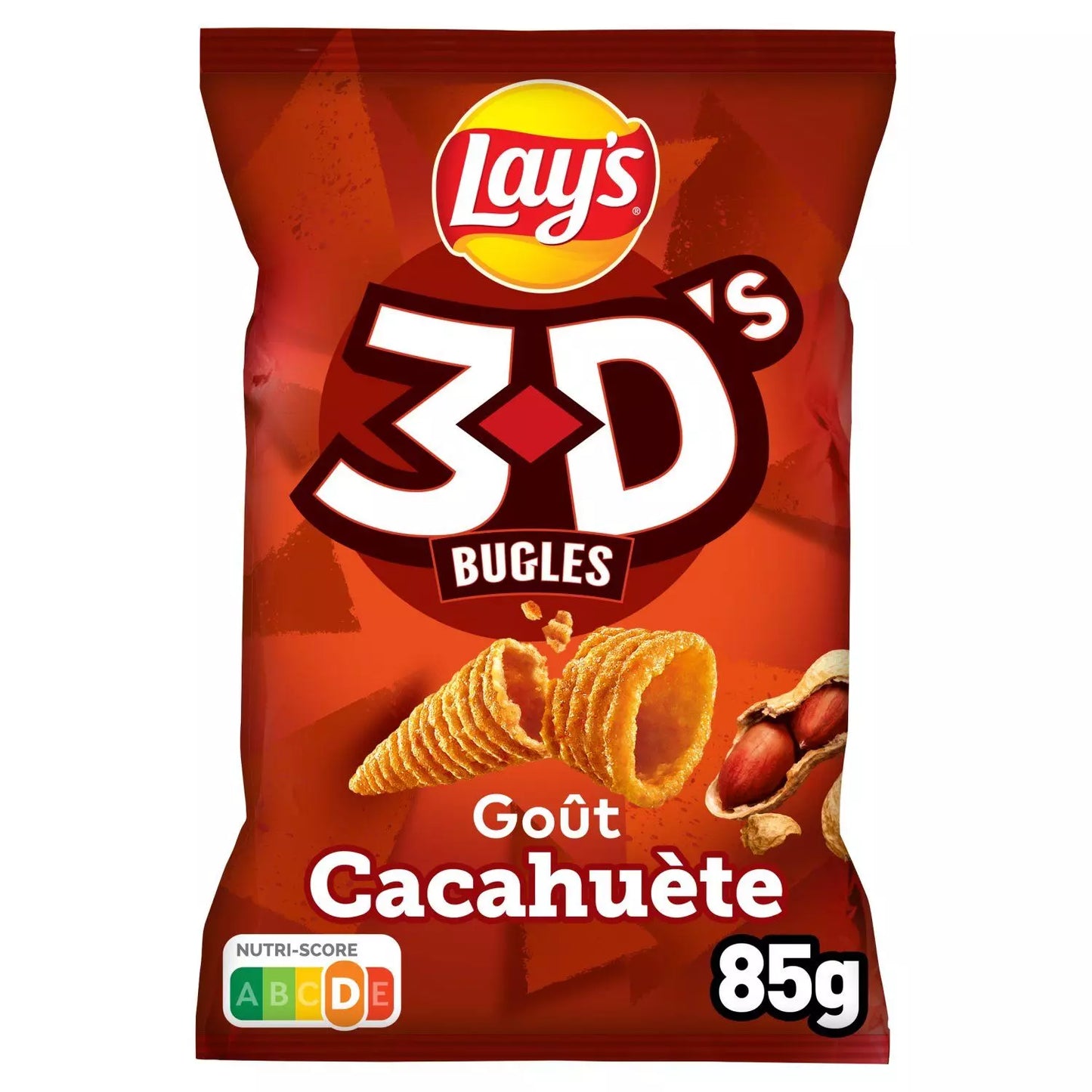 LAY'S Biscuits Soufflés 3D's Goût Cacahuète 85g