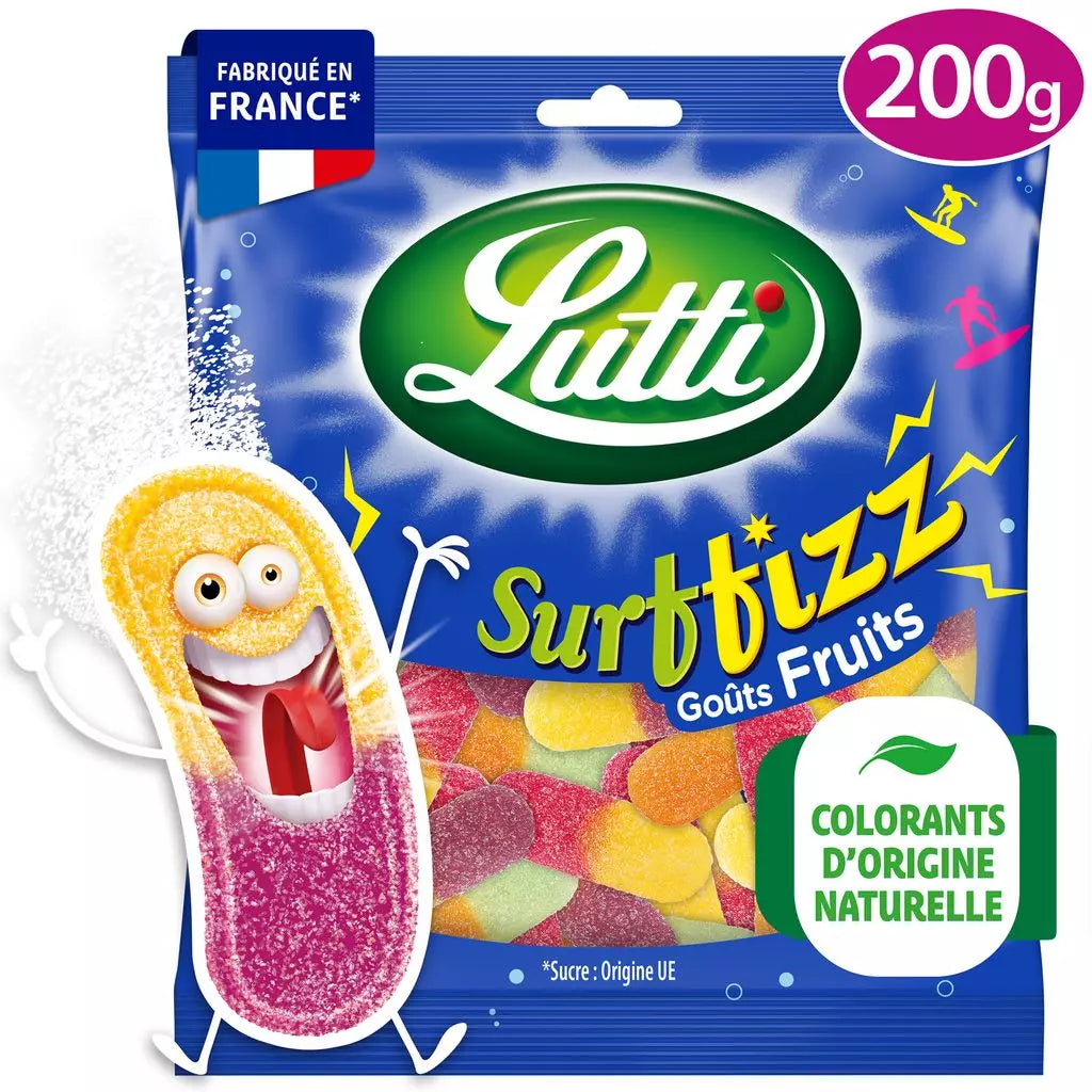 LUTTI Surfizz Tangy Fruit-Flavored Candies 200g