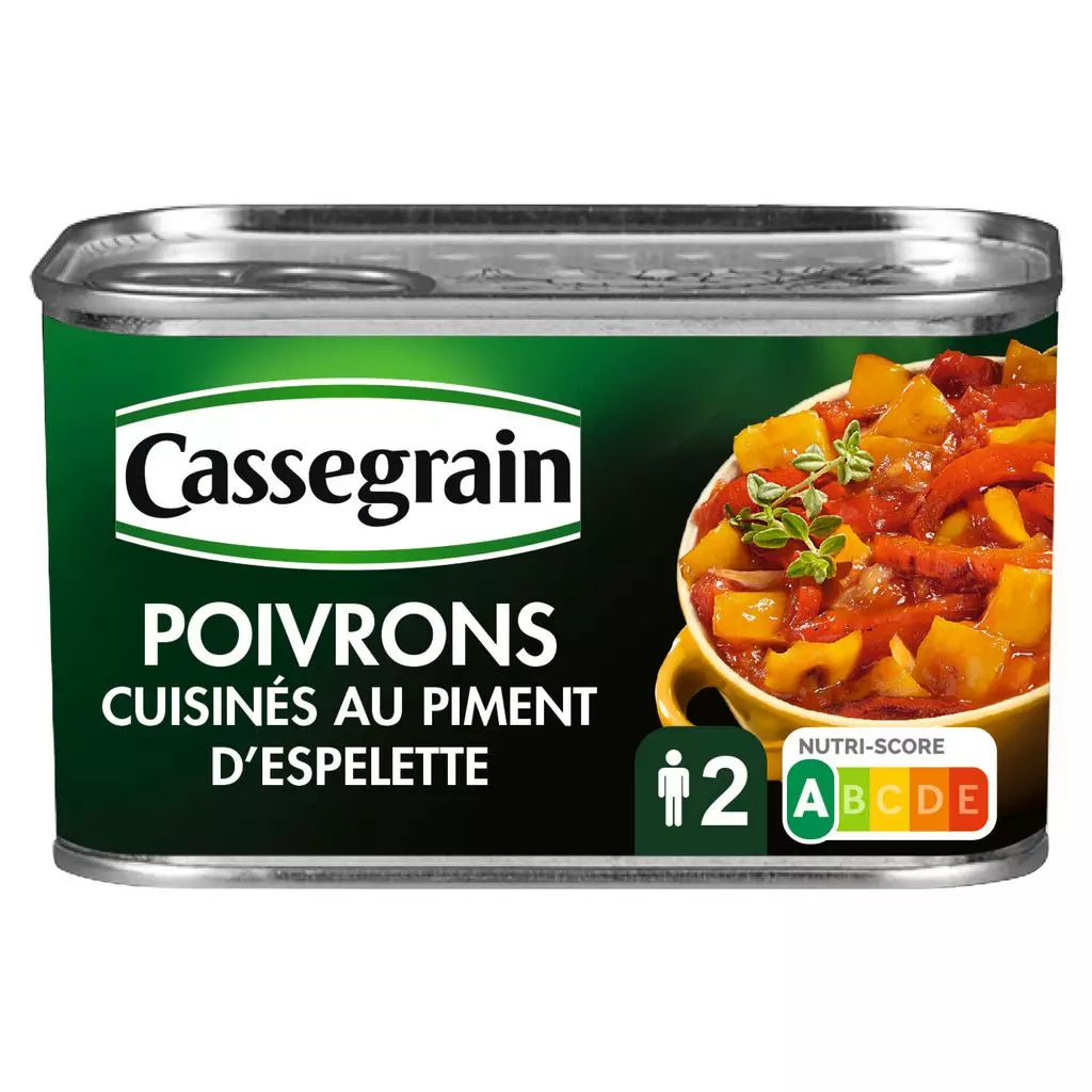 Cassegrain Poivrons cuisinés au piment d'Espelette 375g