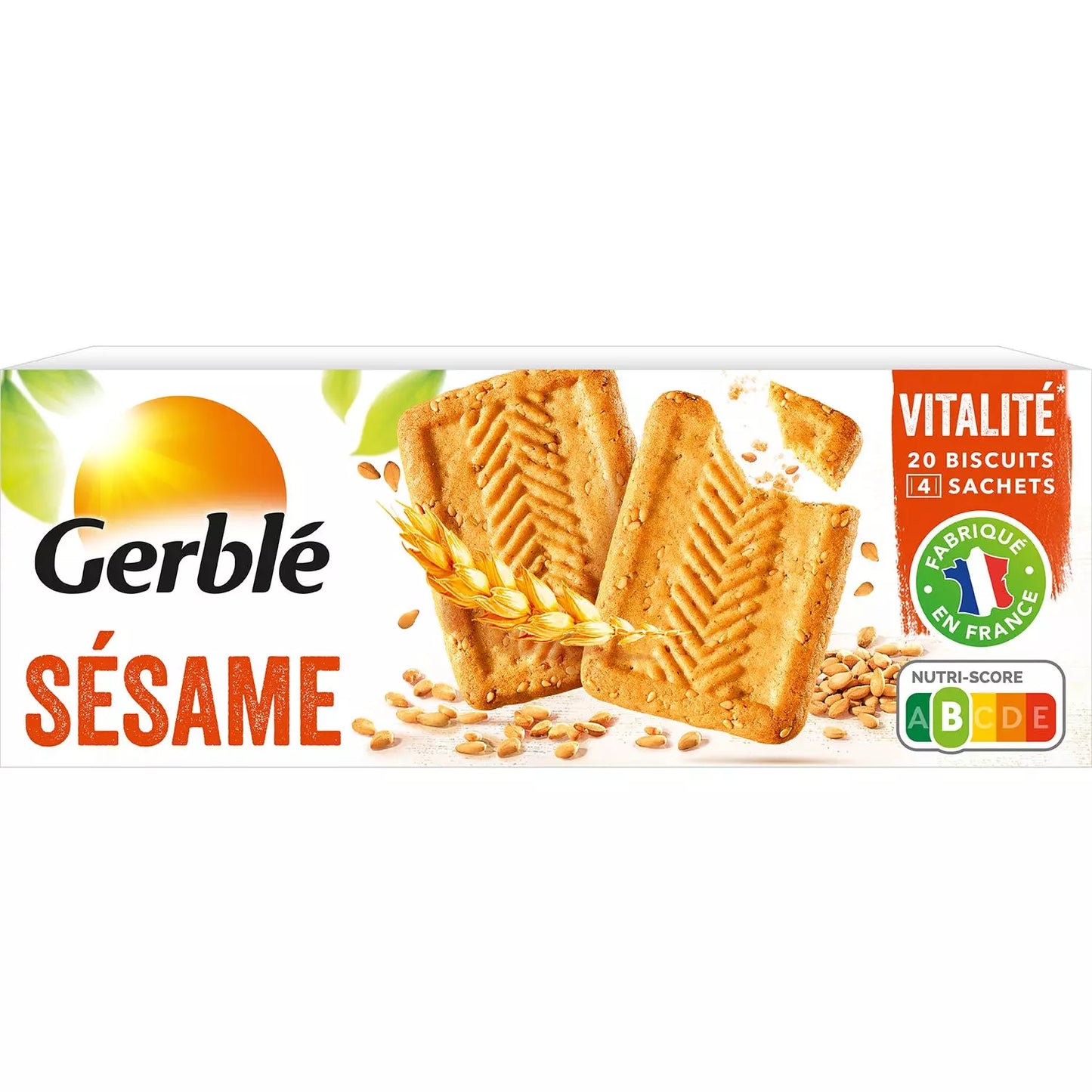 GERBLÉ Sesame Biscuits – Fresh Packs (4 x 5 biscuits) – 230g