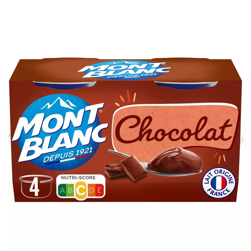MONT BLANC Chocolate Dessert Cream 4x125g – 500g