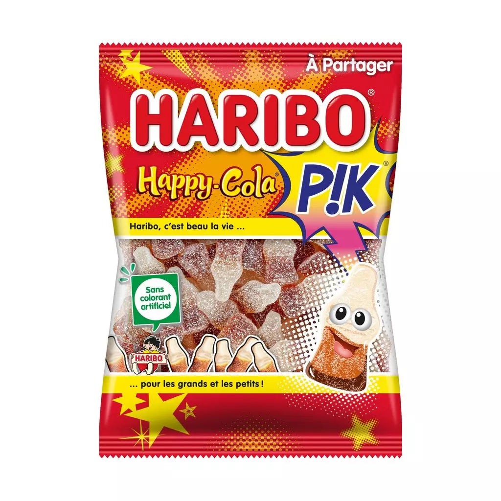 HARIBO Happy-Cola PIK Tangy Gummy Candies 200g