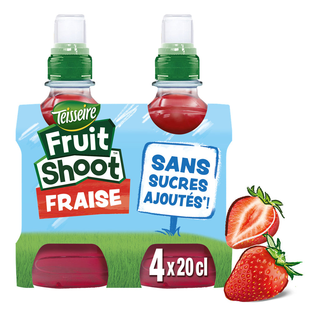 TEISSEIRE Fruit Shoot - Erdbeer-Saftgetränk ohne Zuckerzusatz 4X20CL