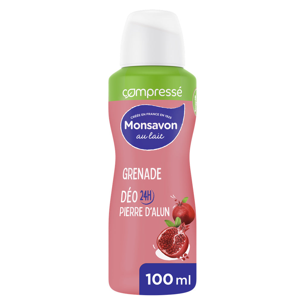 MONSAVON milk Compressed Deodorant – Pomegranate & Hibiscus Flower, 24h 100ml
