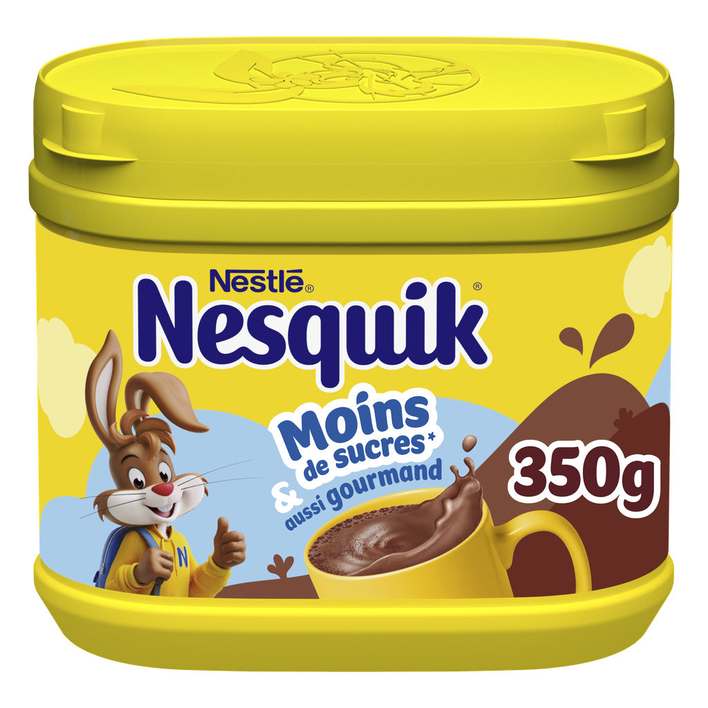 NESTLE NESQUIK - chocolat en poudre moins de sucres 350g