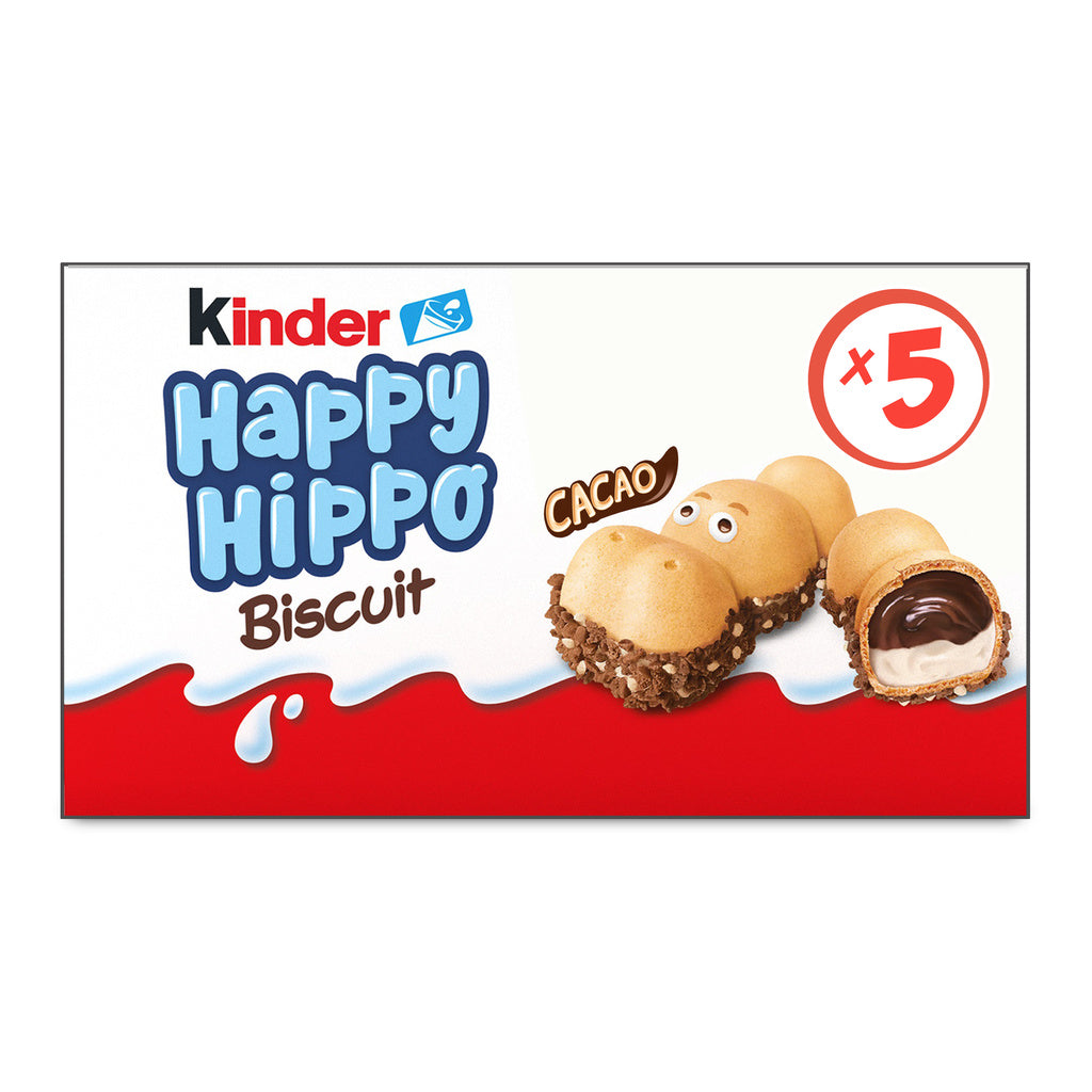 KINDER Biscuits au lait et au cacao - Happy Hippo 5x20g