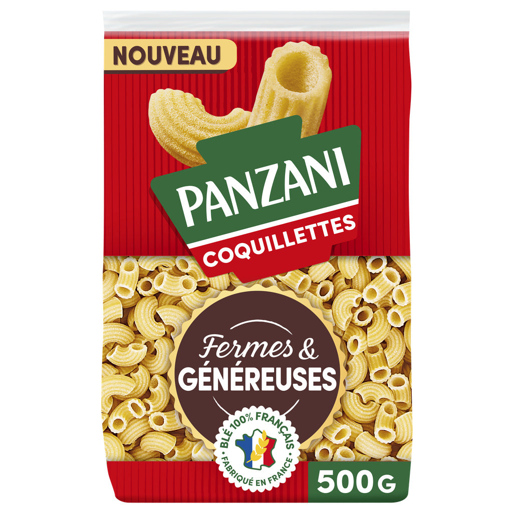 PANZANI Pâtes coquillettes fermes et généreuses 500g