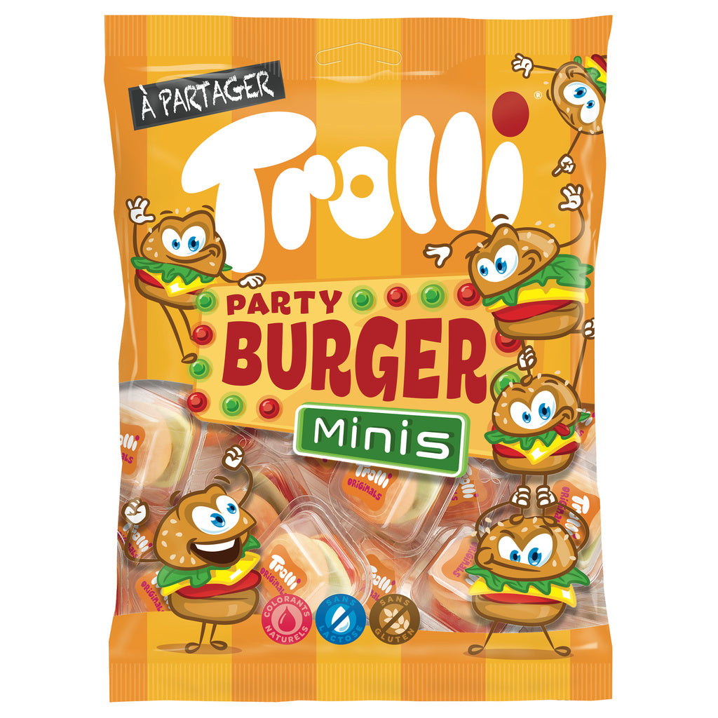TROLLI Bonbons Party Burger mini 100g