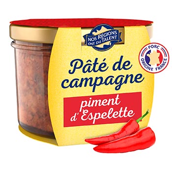 NOS REGIONS ONT DU TALENT Label Rouge Espelette Pepper Pâté 180g