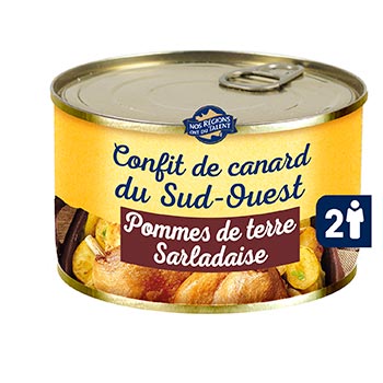 NOS REGIONS ONT DU TALENT Confit de canard du Sud-Ouest Pomme de terre 1065g