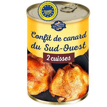 NOS REGIONS ONT DU TALENT Confit canard 2 cuisses 425g