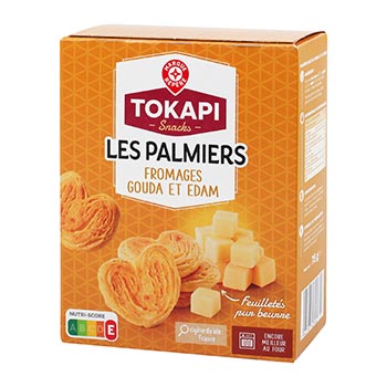 MARQUE REPÈRE Palmiers Snack Käse Gouda Edamer - 75g
