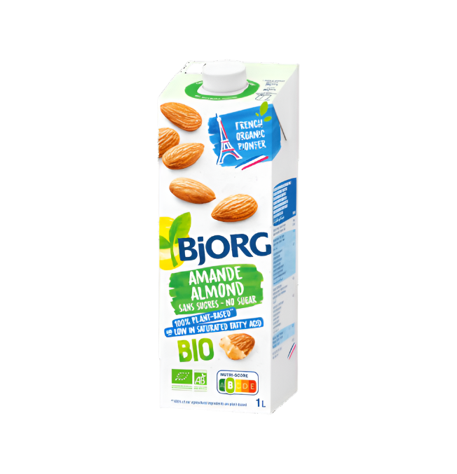 BJORG Organic almond milk unsweetened 1L