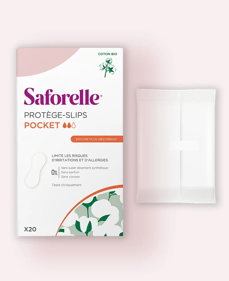 SAFORELLE Protège-slips Pocket Coton BIO x20