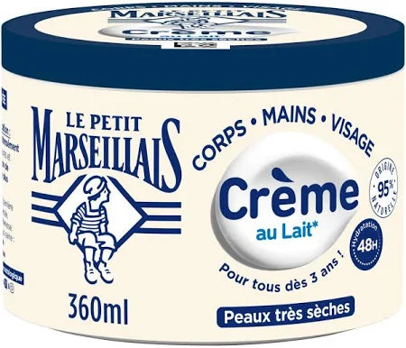 LE PETIT MARSEILLAIS Multi-Purpose Moisturizing Cream Milk Very Dry Skin 360ml Jar