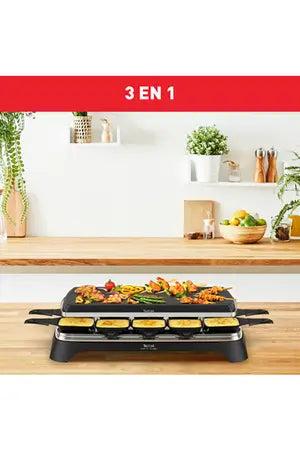 TEFAL Raclette RE45A812 Pierrade 3-in-1